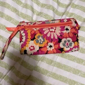 Vera Bradley Floral Clutch - Pink, Orange, and Black